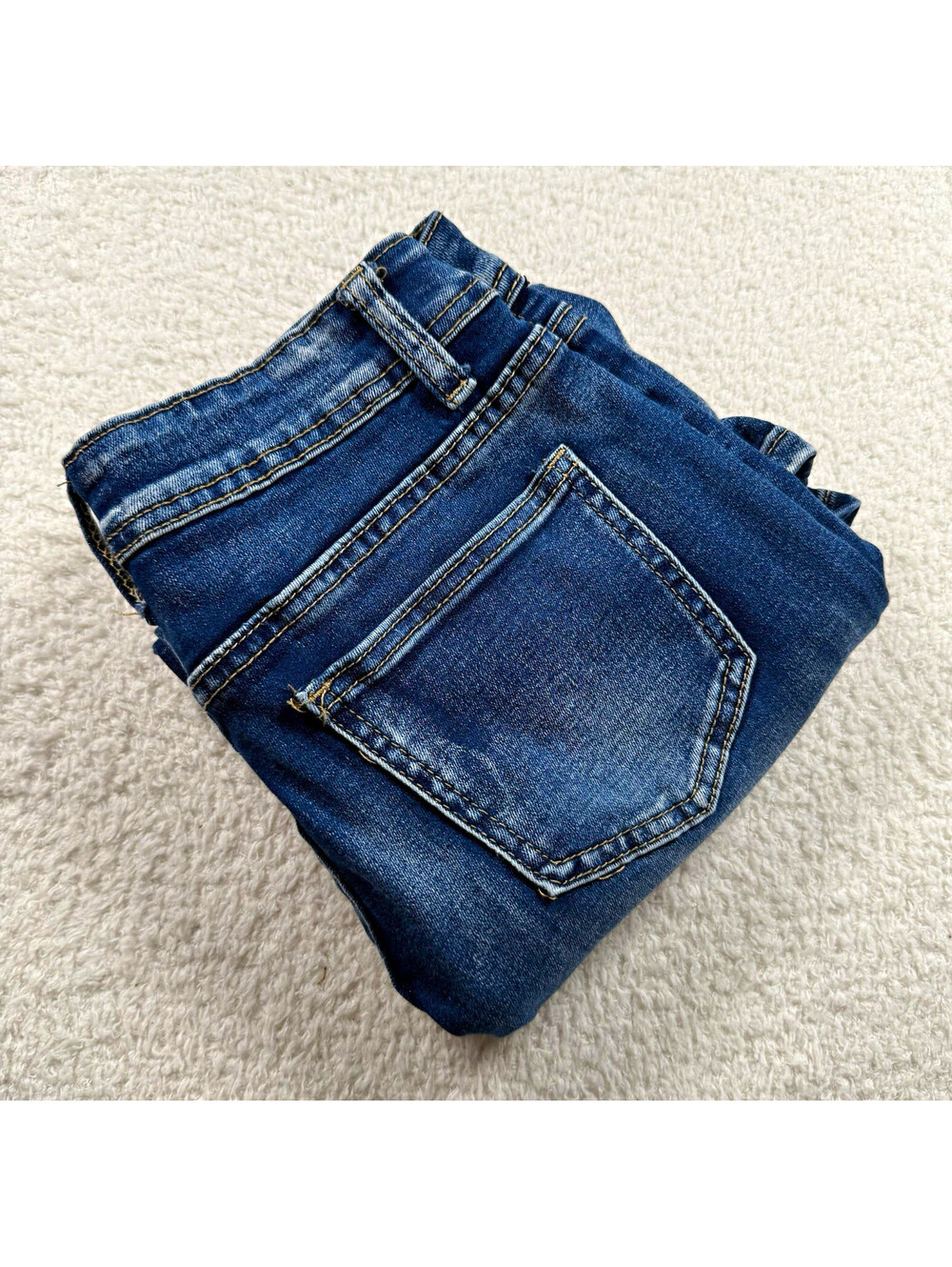 Bamboo Jeans Women’s 7 Flare Low Rise Stretch Denim Y2K Style Faded Wash